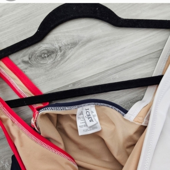 Colorblock One-Piece Swimsuit - Pink, White & Navy Sz S - Picture 7 of 10